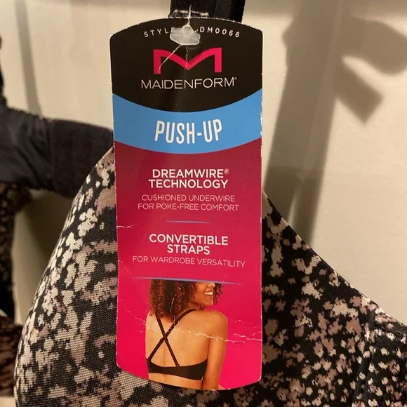 Maidenform Push Up Bra with Convertible Straps. Dreamwire Technology. 36C - Picture 4 of 5